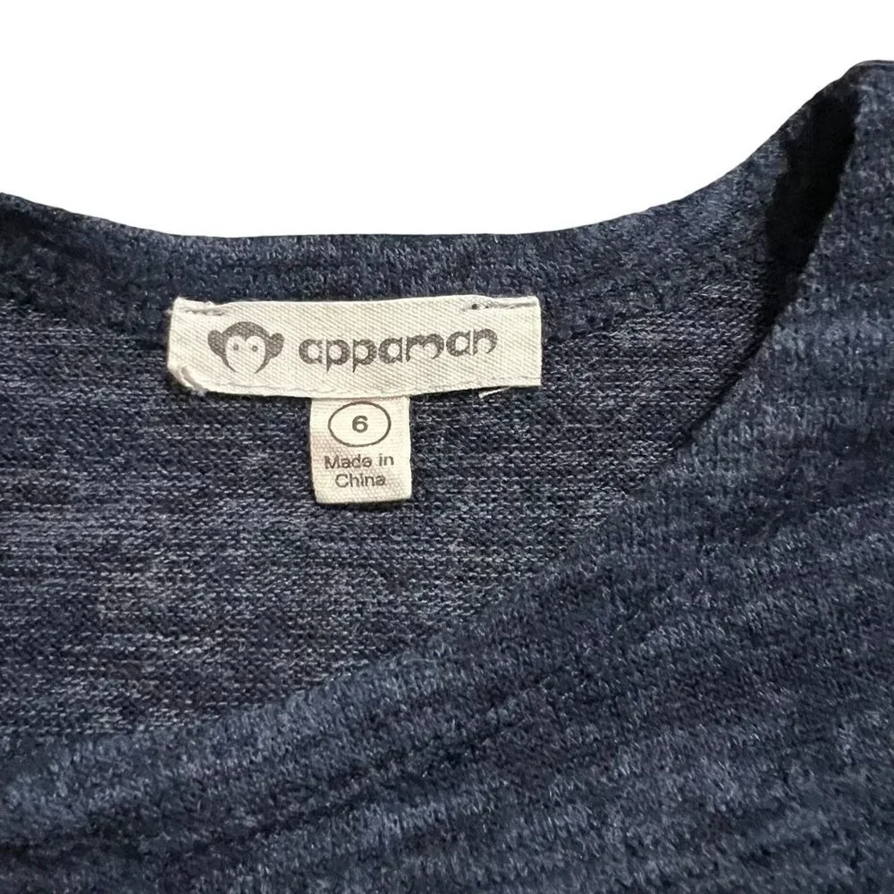 Appaman 6Y Navy Heather Pocket Shirt